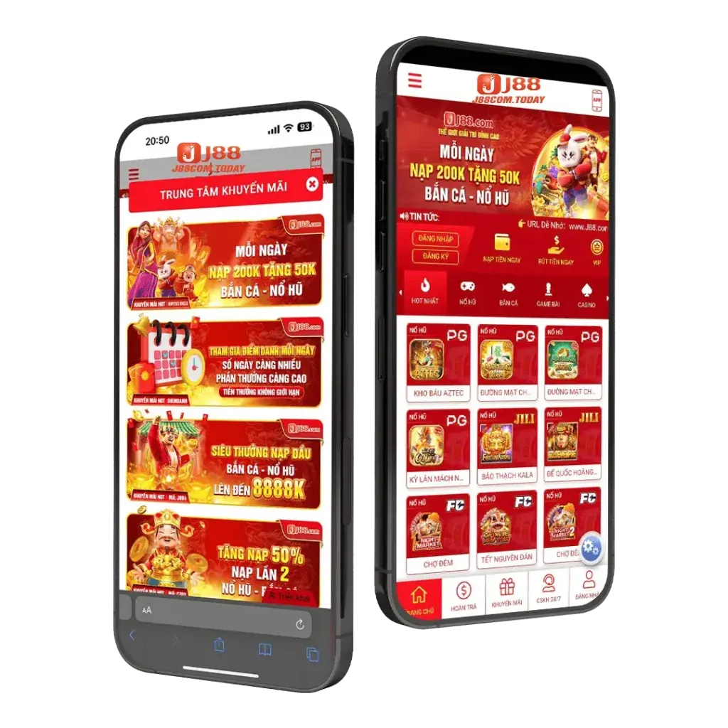 Giao diện thân thiện của ứng dụng J88vip2